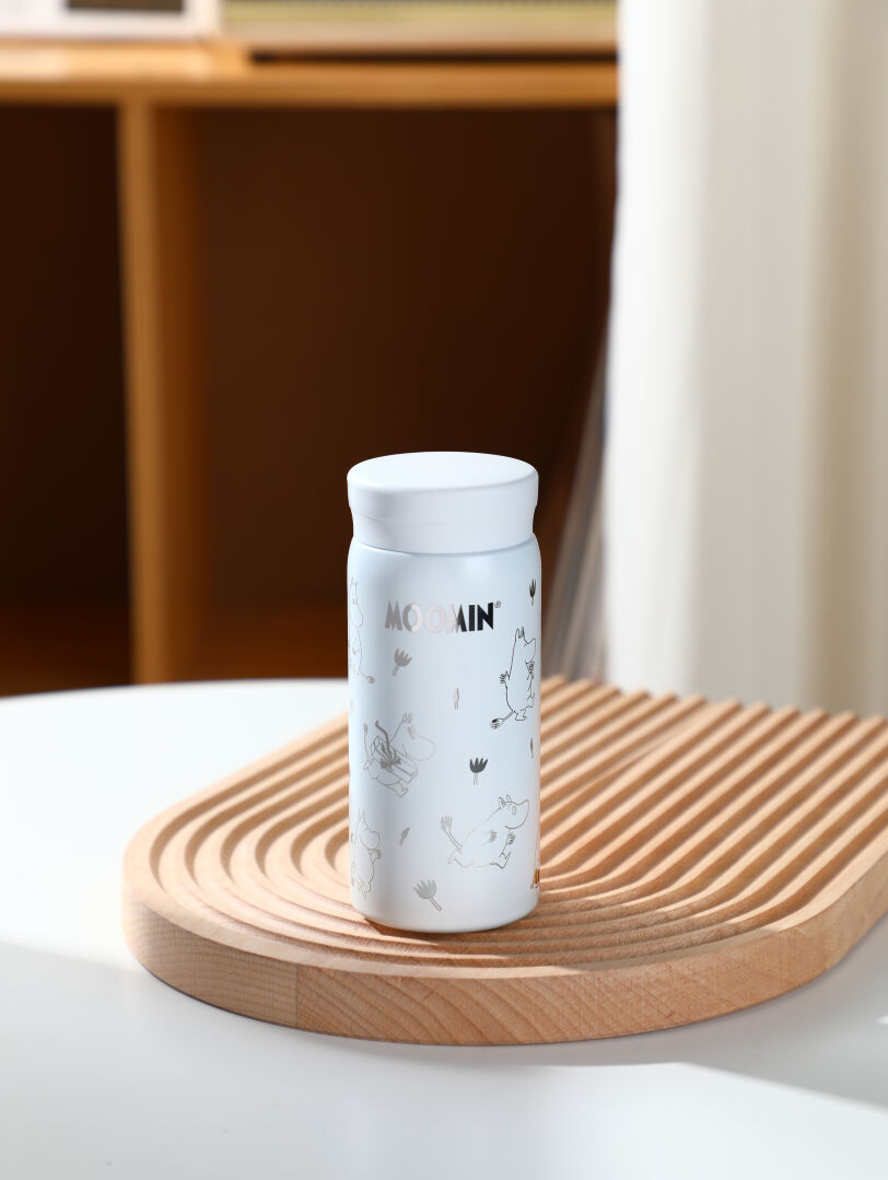 Moomin Thermos Bottle 200 ml - Moomintroll White/Silver - 4