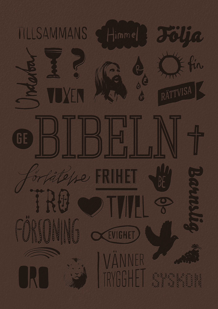 Folkbibeln 2015 – Slimline Mörkbrun Konfirmandbibeln
