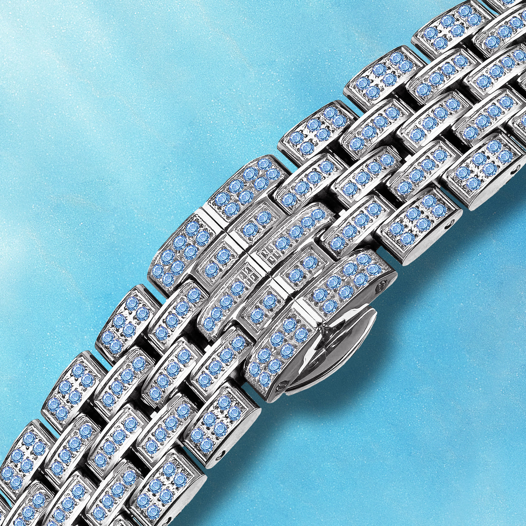 H&B Cronvas Pearl, Aqua Blue & Silver - 5