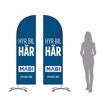 Beachflagga MABI - Hyr bil här
