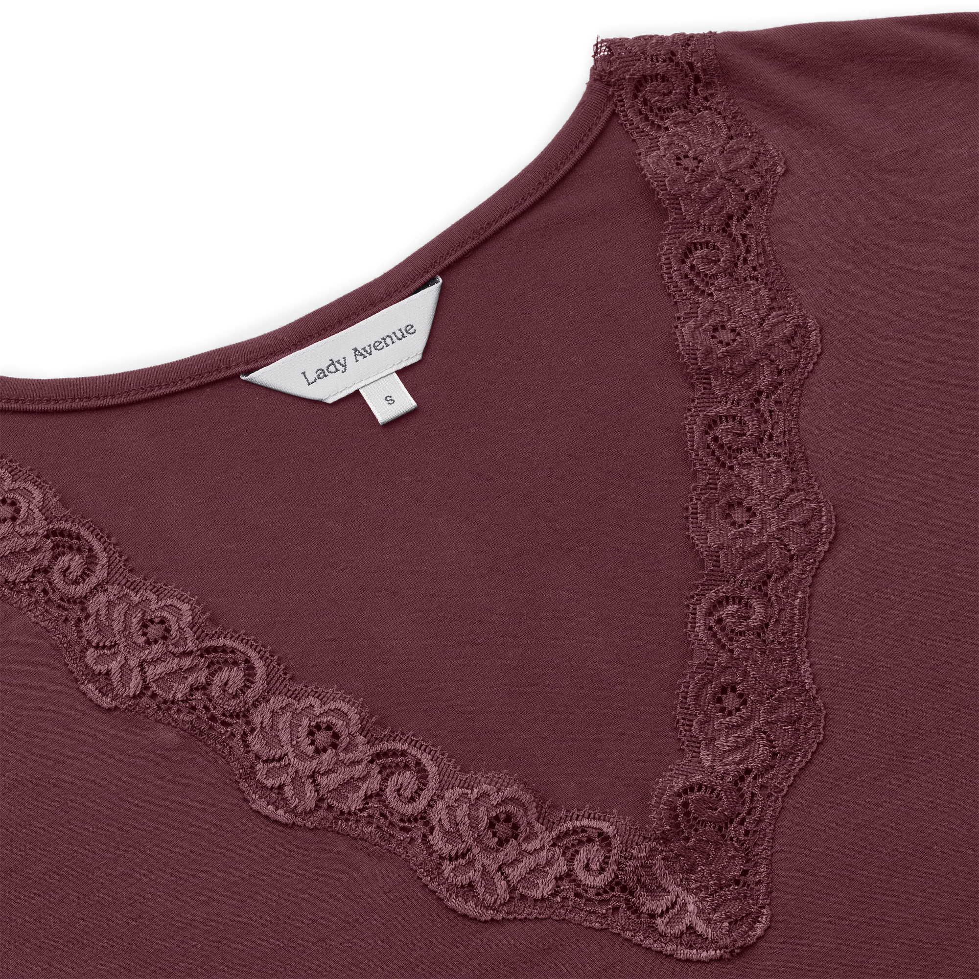 Lady Avenue Bamboo Nightdress w. Lace - 3