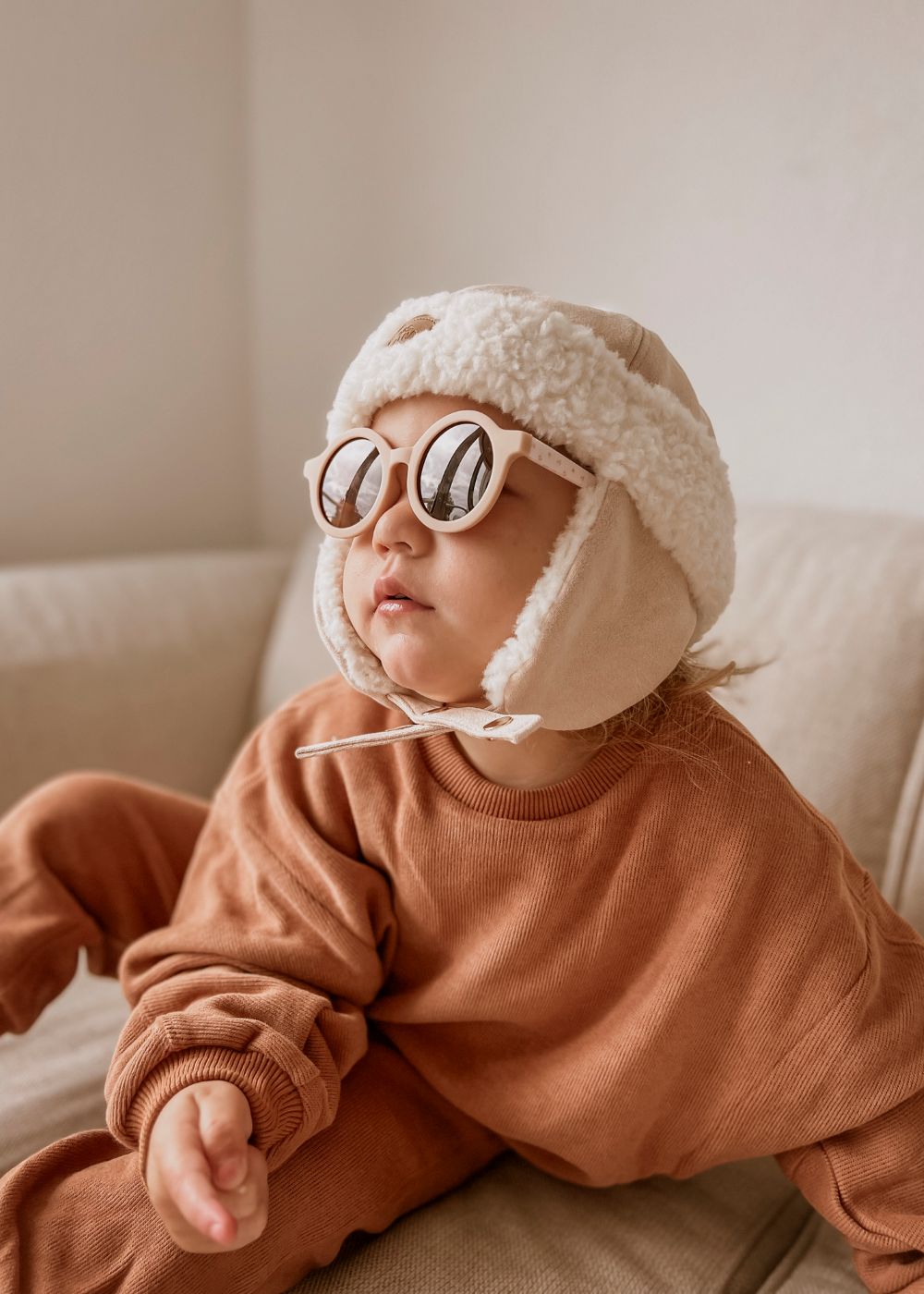 Mrs Ertha Aviator mössa Peanut - 2