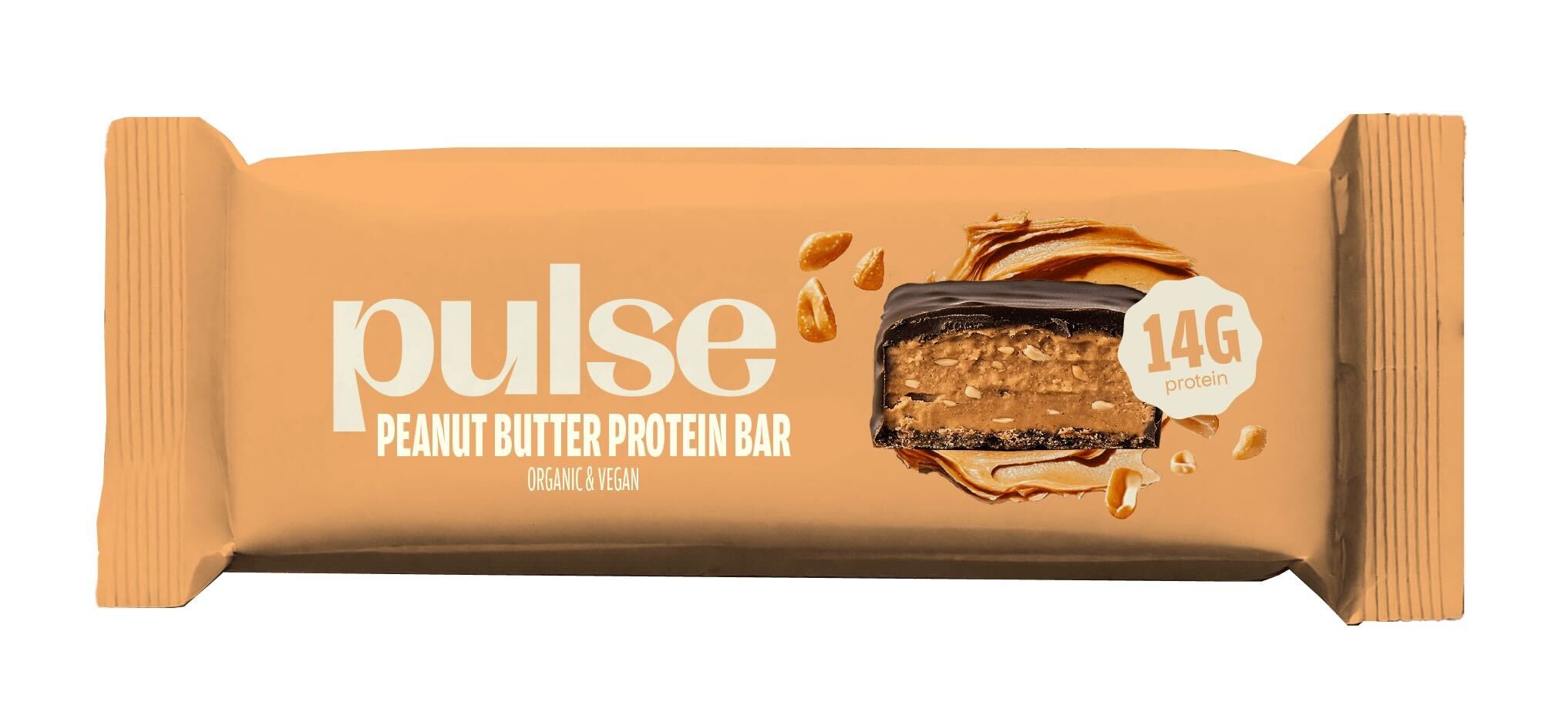 vegansk ekologisk proteinbar med jordnöt pulse 55g