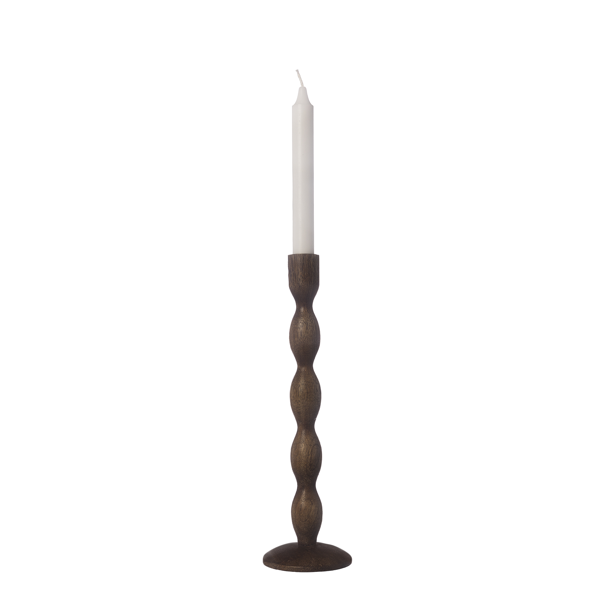 Ernst - Ljusstake - Trä -  Hög - Mörkbrun - 2