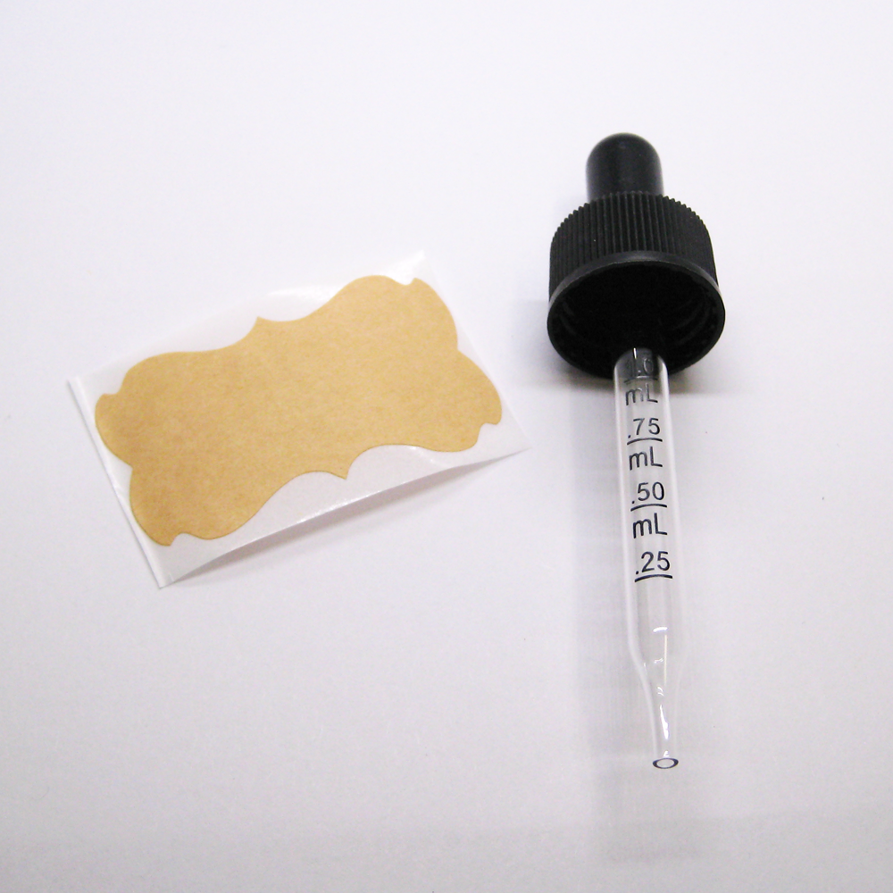 Glasflaska 30 ml, med 1 ml pipett - 3