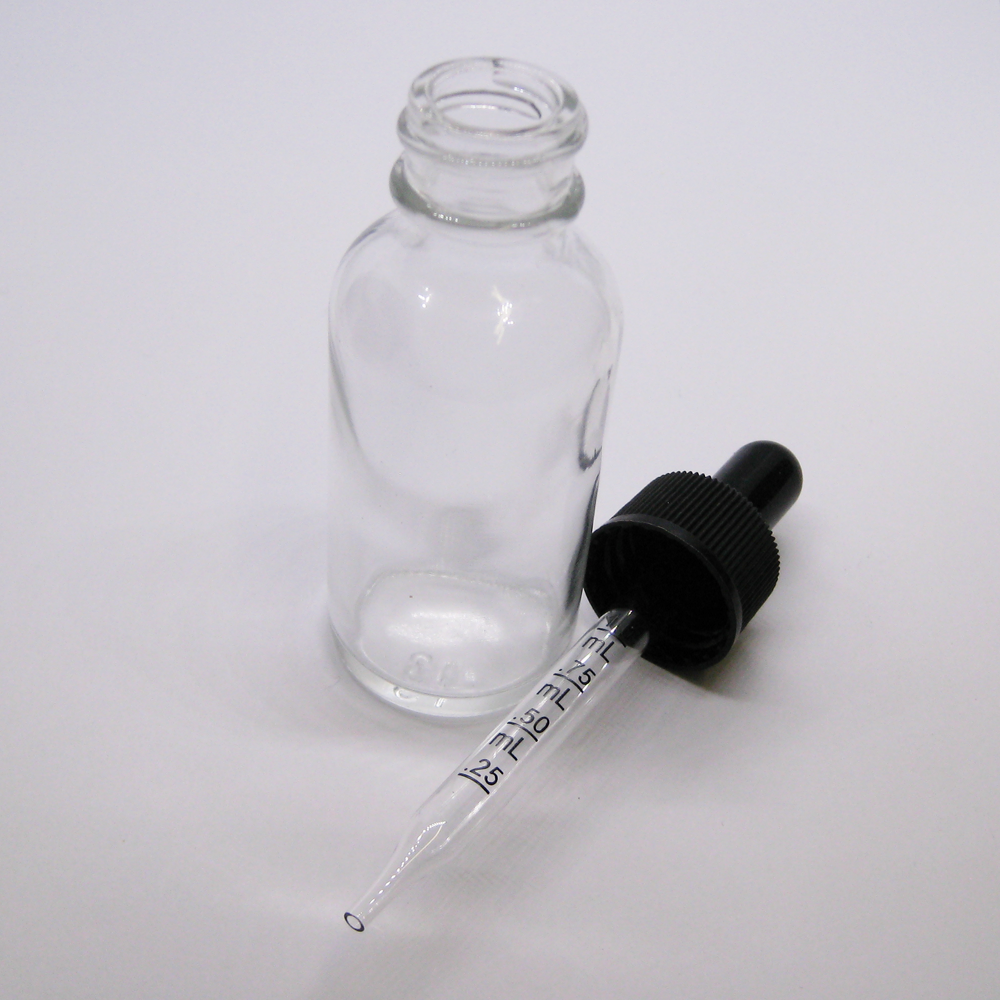 Glasflaska 30 ml, med 1 ml pipett - 2