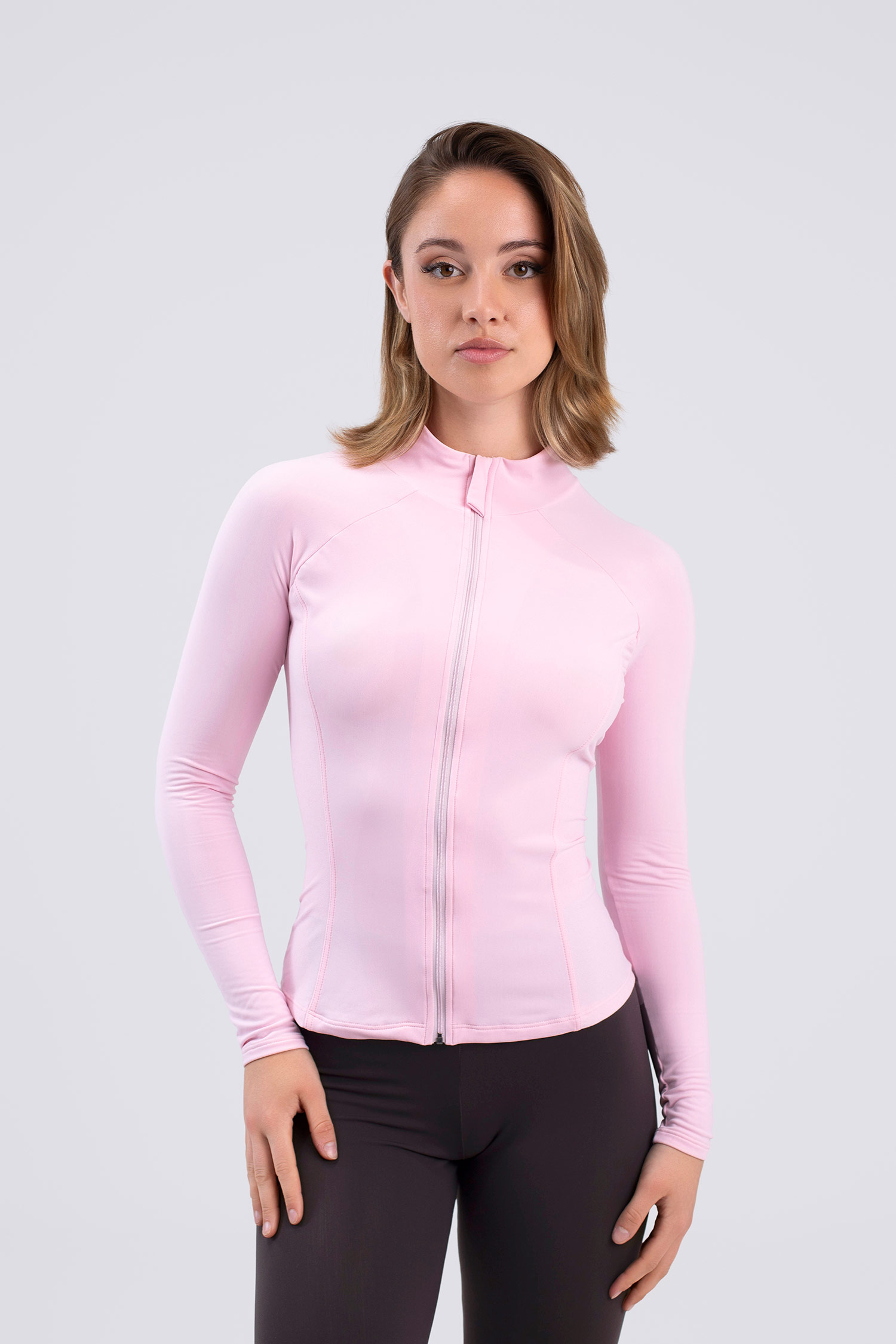Rosa jacka i microfiber