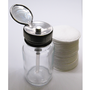 Pumpdispenser 100 ml, med 25 bomullspads