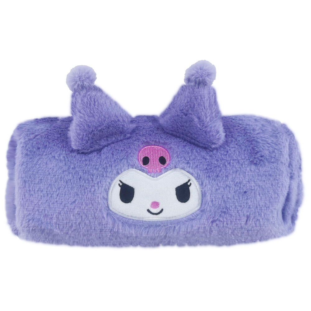 Lila Kuromi Plysch Pennfodral & Sminkfodral – Sanrio Kawaii Förvaring