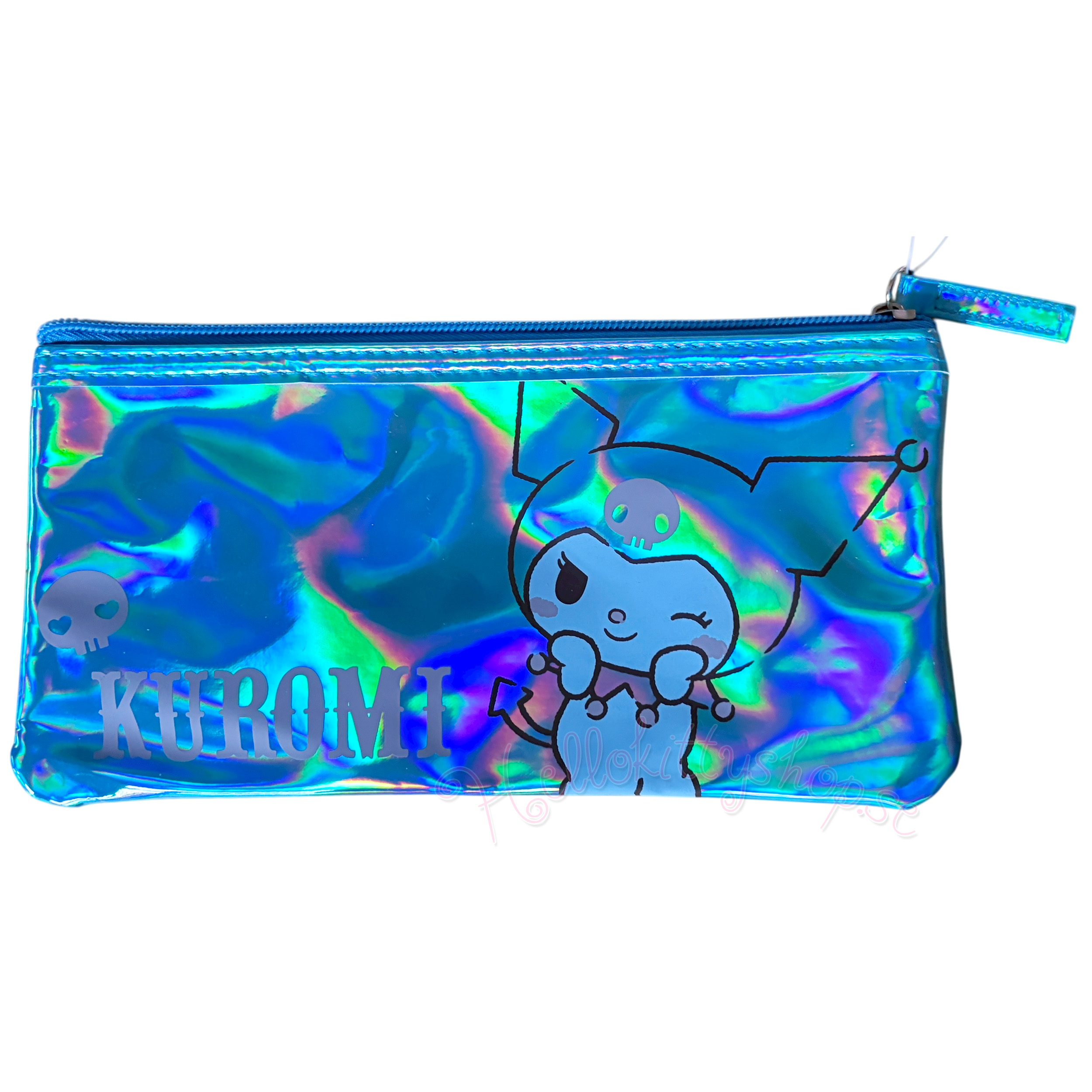 Blå Sanrio Kuromi Pennfodral & Sminkfodral – Kawaii Förvaring med Dragkedja - 2