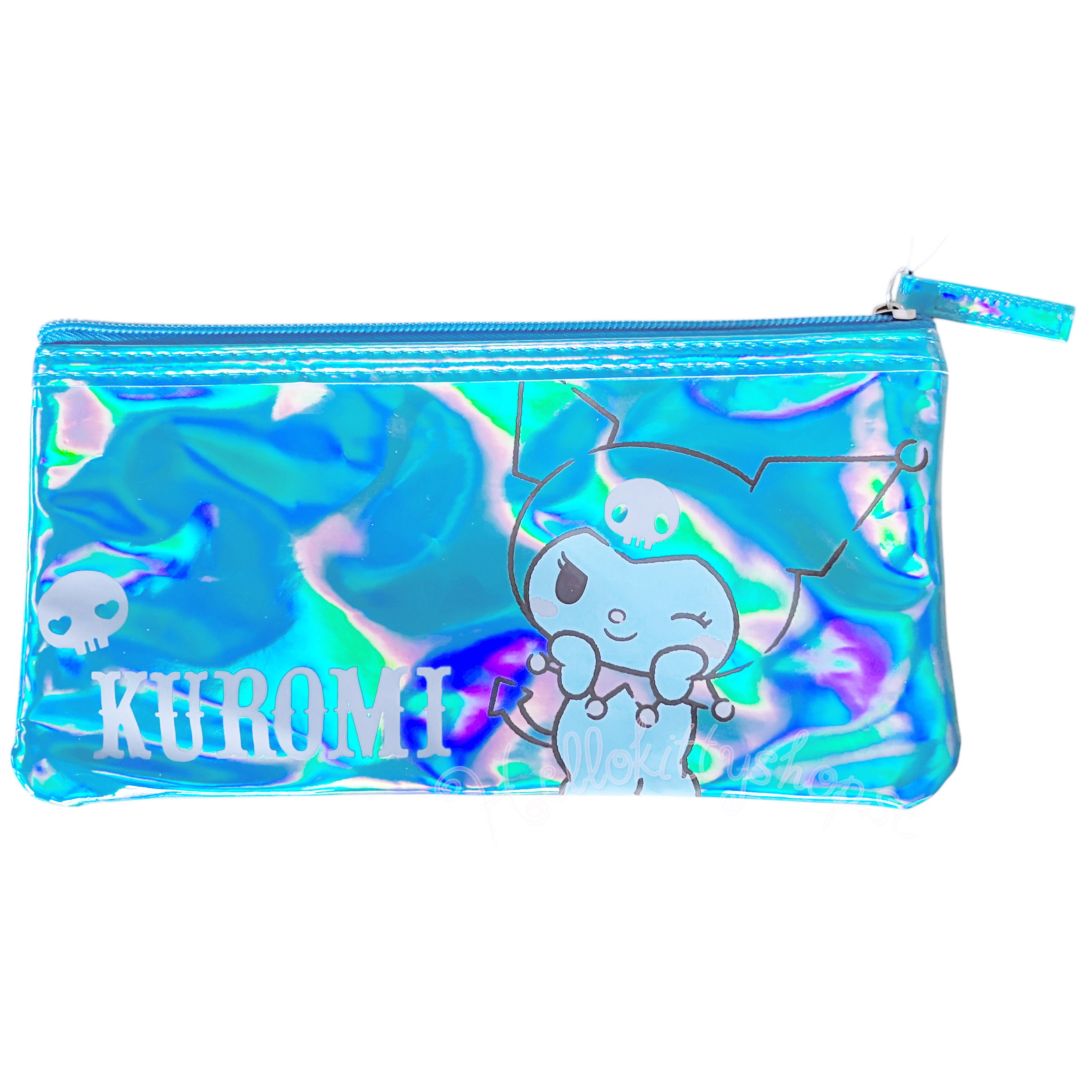 Blå Sanrio Kuromi Pennfodral & Sminkfodral – Kawaii Förvaring med Dragkedja - 7