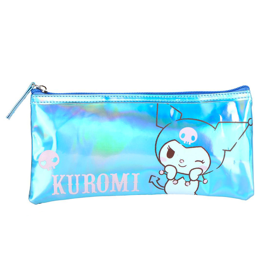 Blå Sanrio Kuromi Pennfodral & Sminkfodral – Kawaii Förvaring med Dragkedja - 5