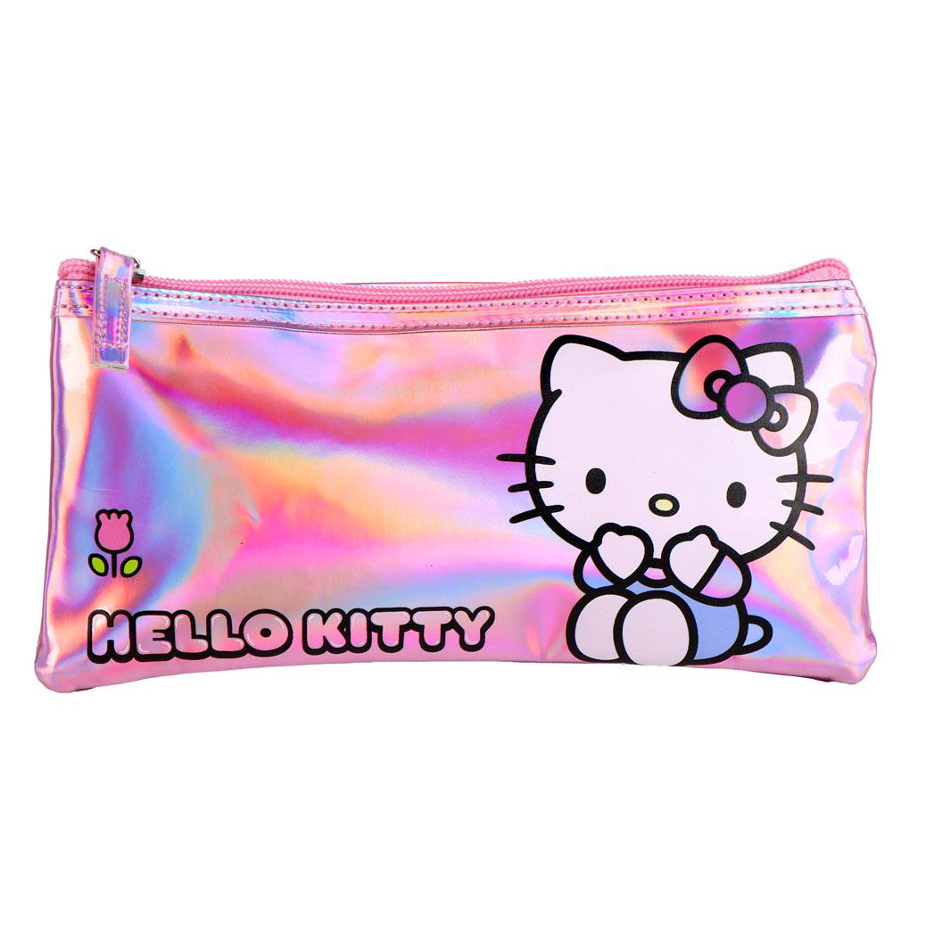 Rosa Sanrio Hello Kitty Pennfodral & Sminkfodral – Kawaii Förvaring med Dragkedja - 5