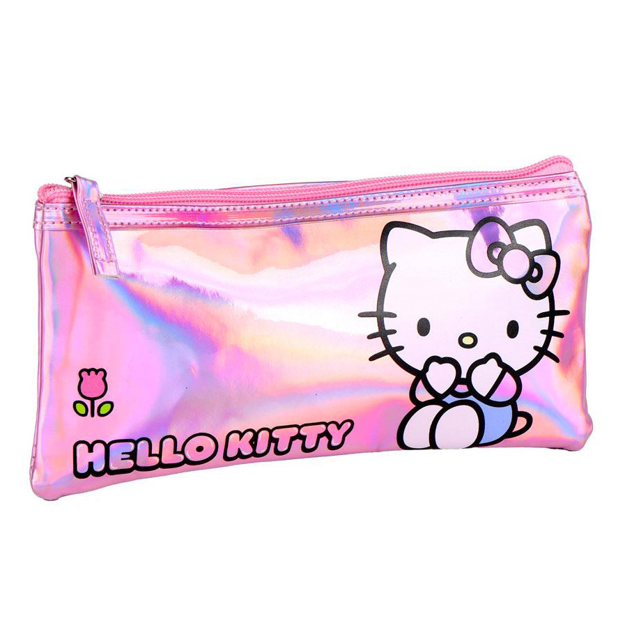 Rosa Sanrio Hello Kitty Pennfodral & Sminkfodral – Kawaii Förvaring med Dragkedja