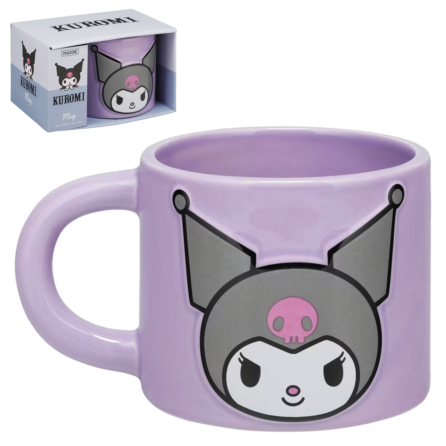 Kuromi Präglad Porslinsmugg 400 ml i Presentask