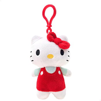Sanrio Hello Kitty Plush Nyckelring & Bag Charm – Röd & Mintgrön | Kawaii Accessoar - 13 cm