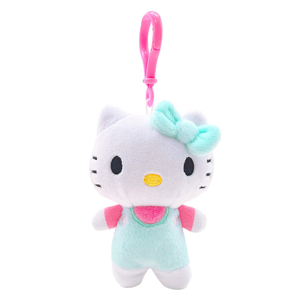 Sanrio Hello Kitty Plush Nyckelring & Bag Charm – Mintgrön & Rosa | Kawaii Accessoar - 13 cm