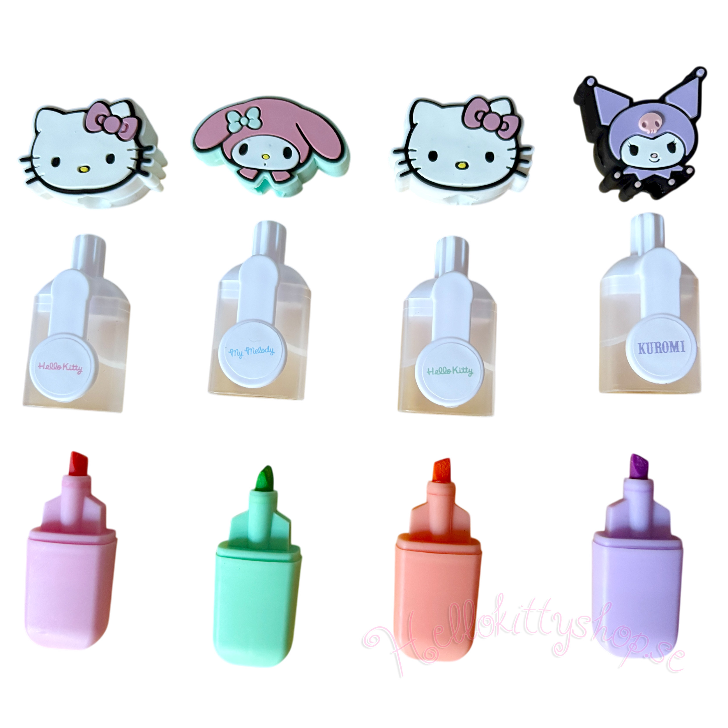 Sanrio Hello Kitty & Friends Överstrykningpennor – 4 färger i konfettifodral - 2