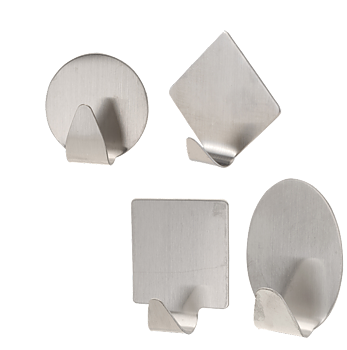 Krok, självhäftande, rostfritt - 2-pack