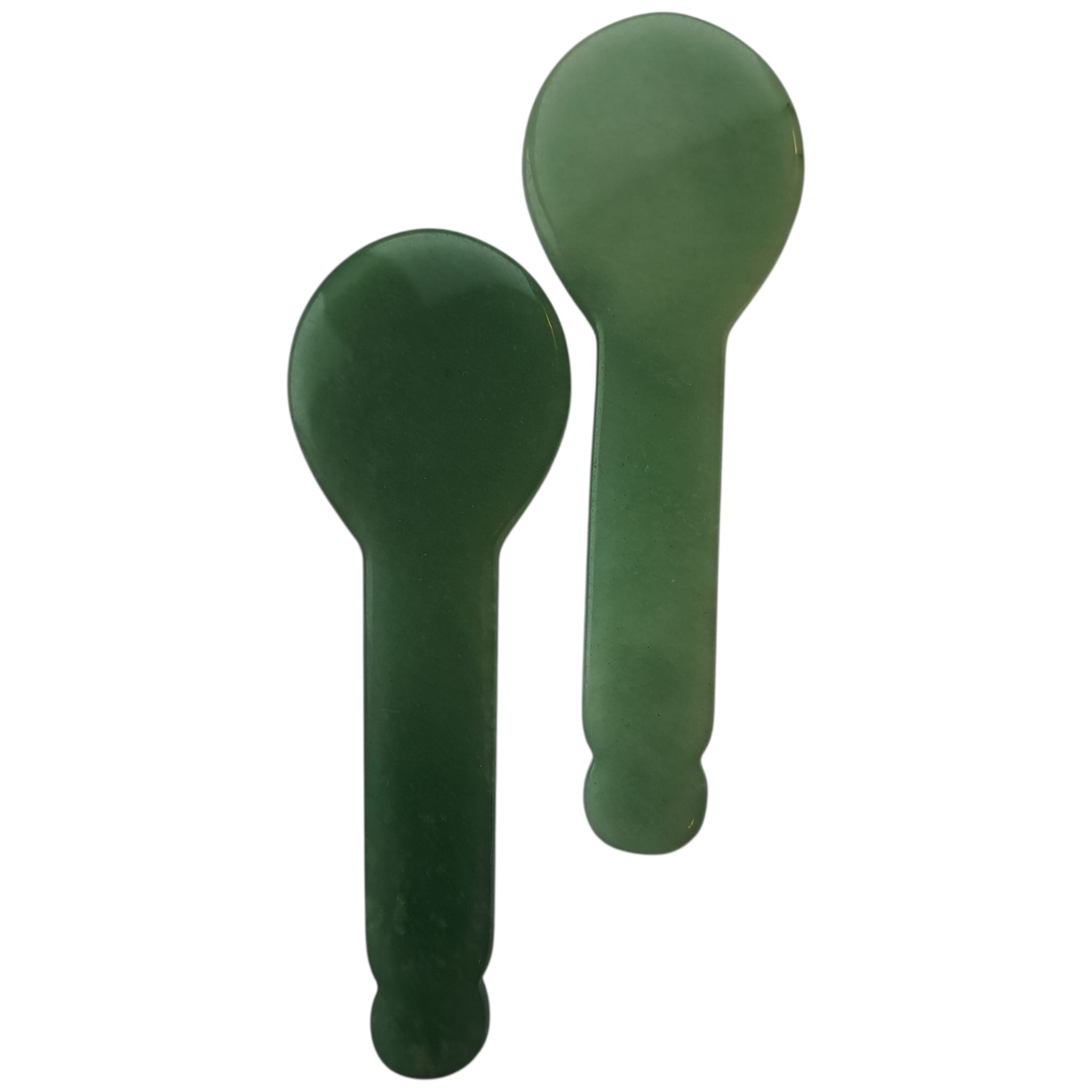 Akupressur-, Zonterapi- Gua sha-verktyg. Green Dongling, Pink Chrystal, White Jade - 5