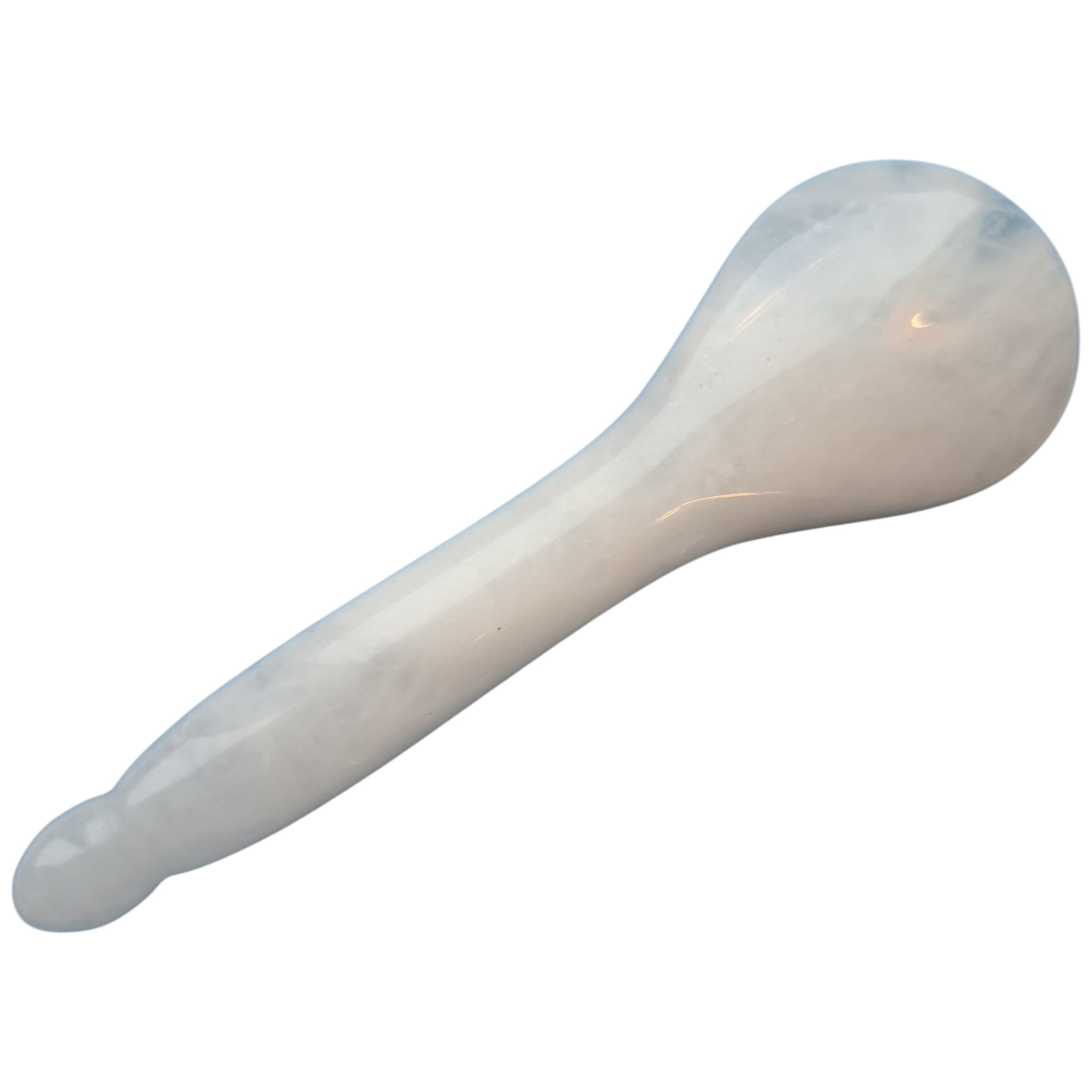 Akupressur-, Zonterapi- Gua sha-verktyg. Green Dongling, Pink Chrystal, White Jade - 8