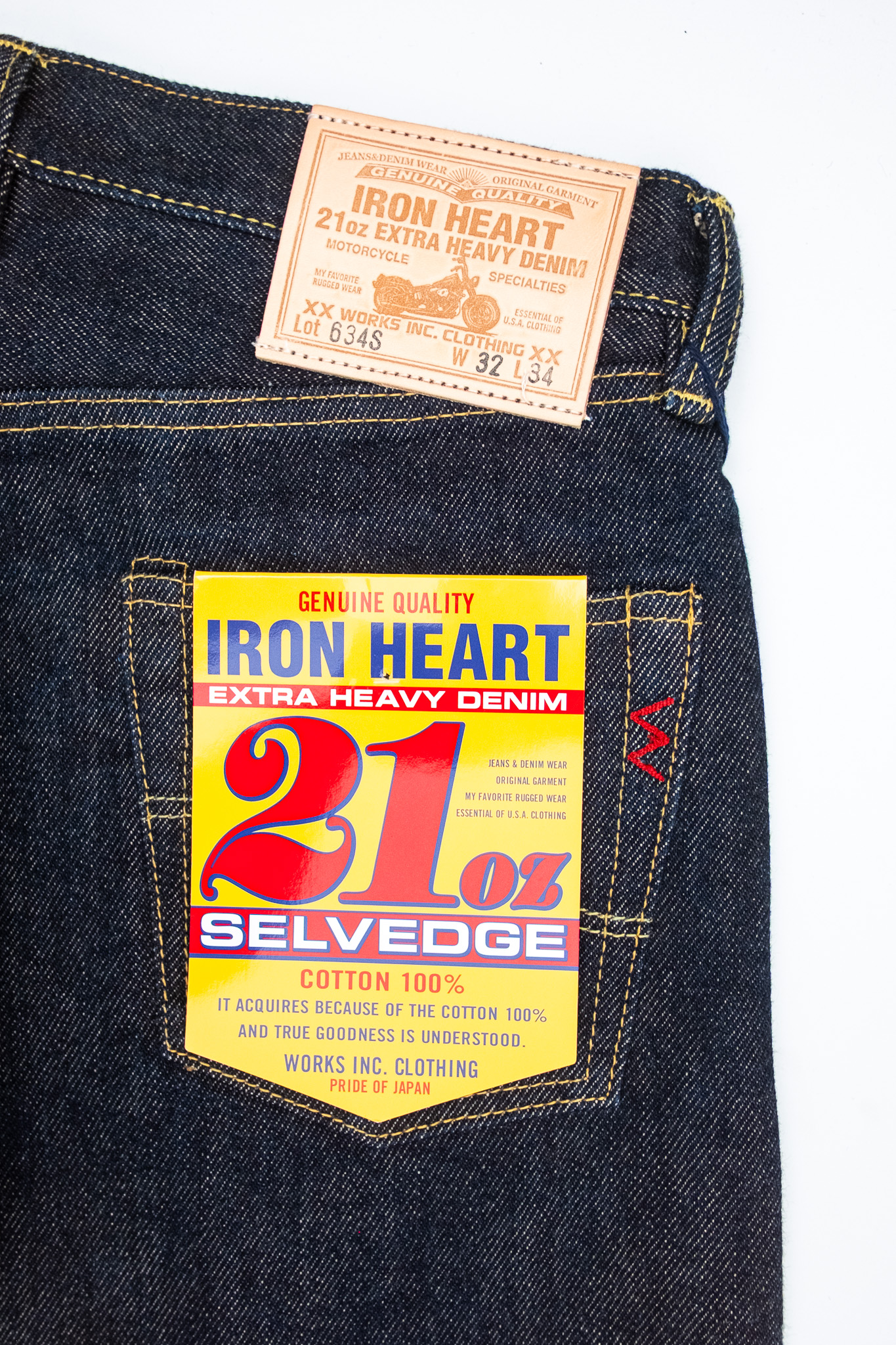 Iron Heart - IH-634S 21oz Selvedge Denim Straight Cut Jeans Indigo - 11
