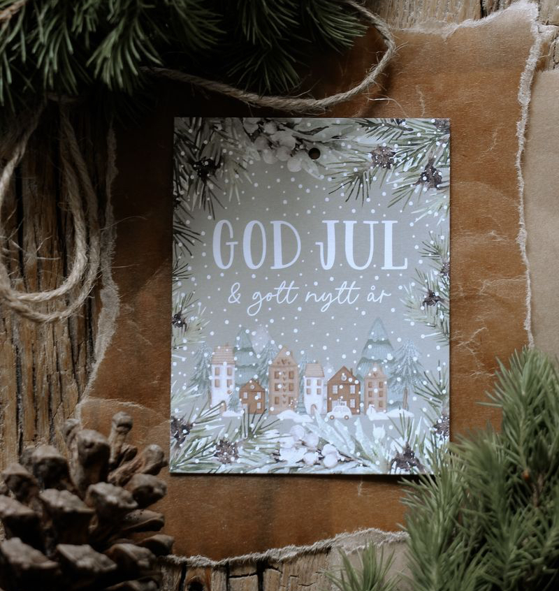 Gåvokort - God Jul & Gott nytt år - Majas Cottage 