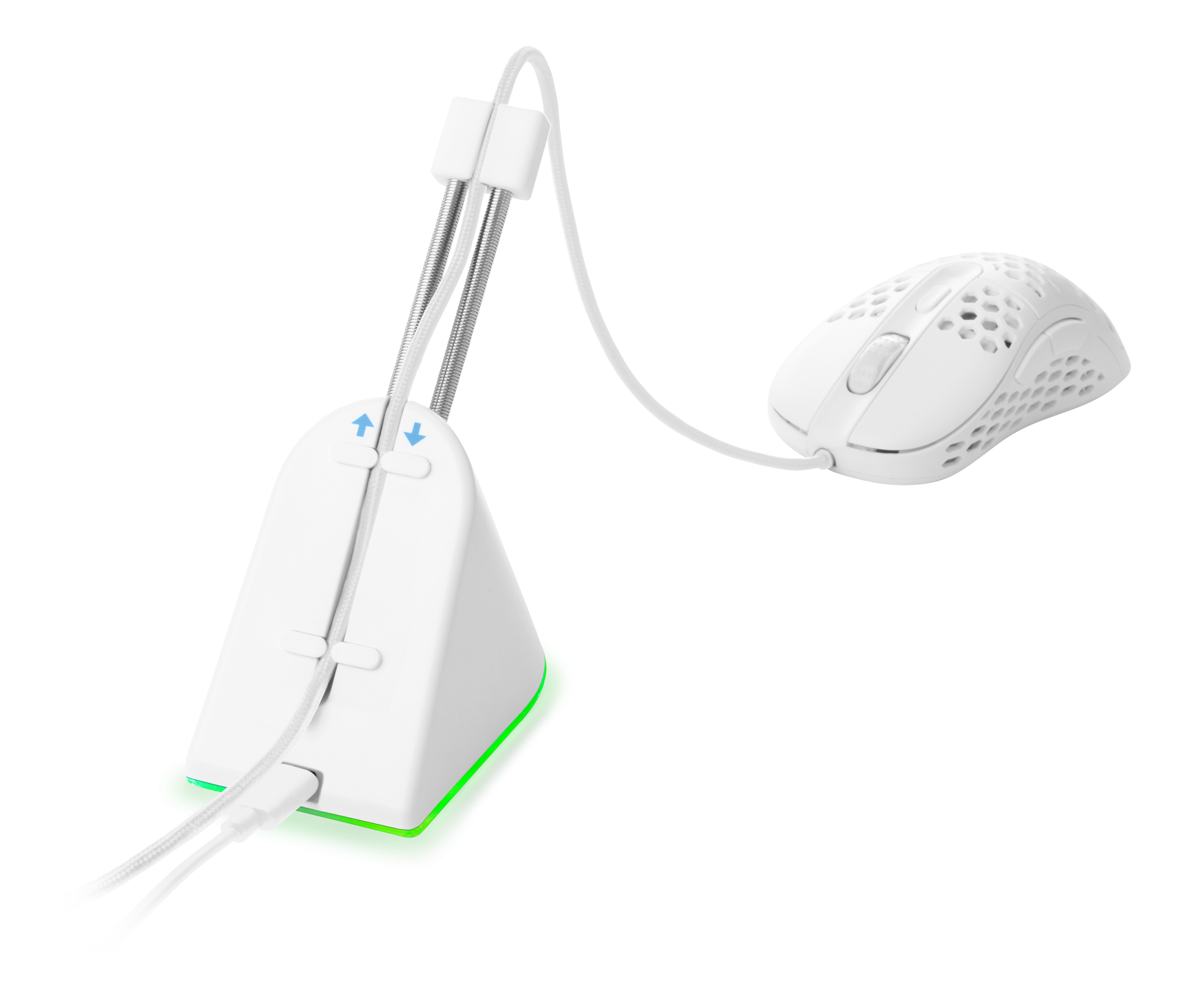 Deltaco Gaming Mouse Bungee, vit/RGB - 4