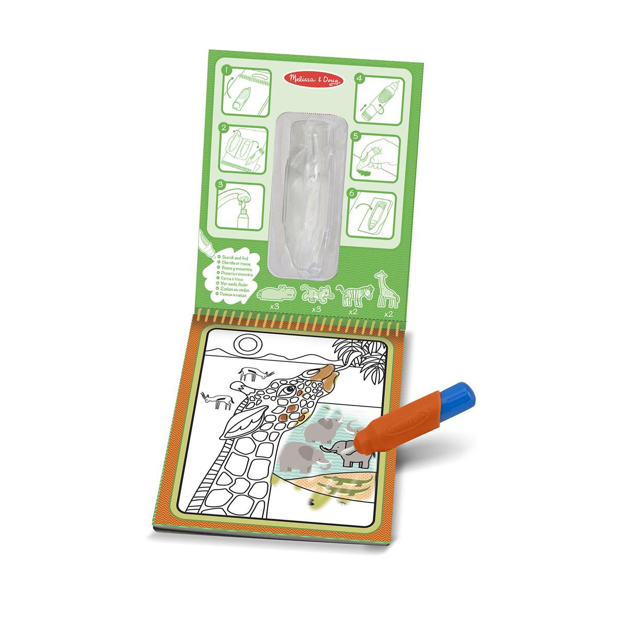 Melissa & Doug Water WOW Måla med Vatten Safari - 2
