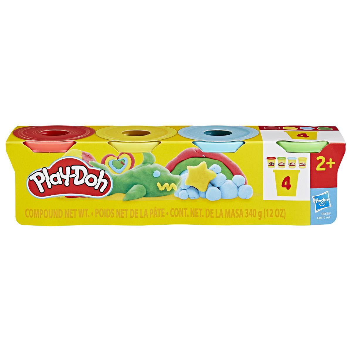 Play-Doh Lera 4-Pack 340g Gul/Rosa/Grön/Mörkrosa