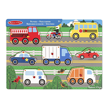 Melissa & Doug knoppussel i trå, Fordon
