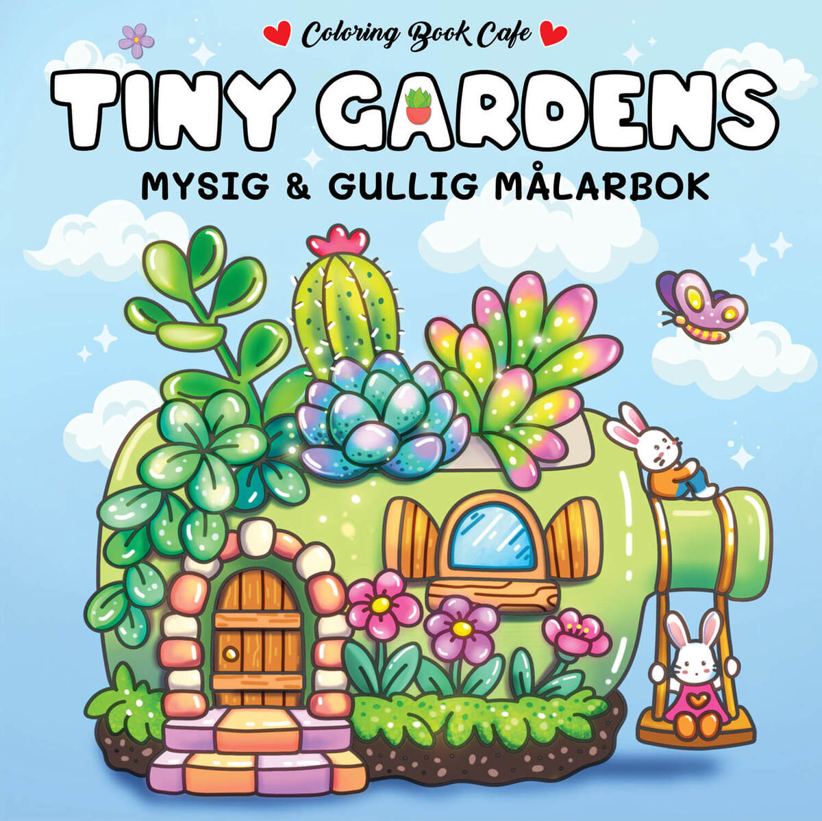 Målarbok Cozy Tiny Gardens