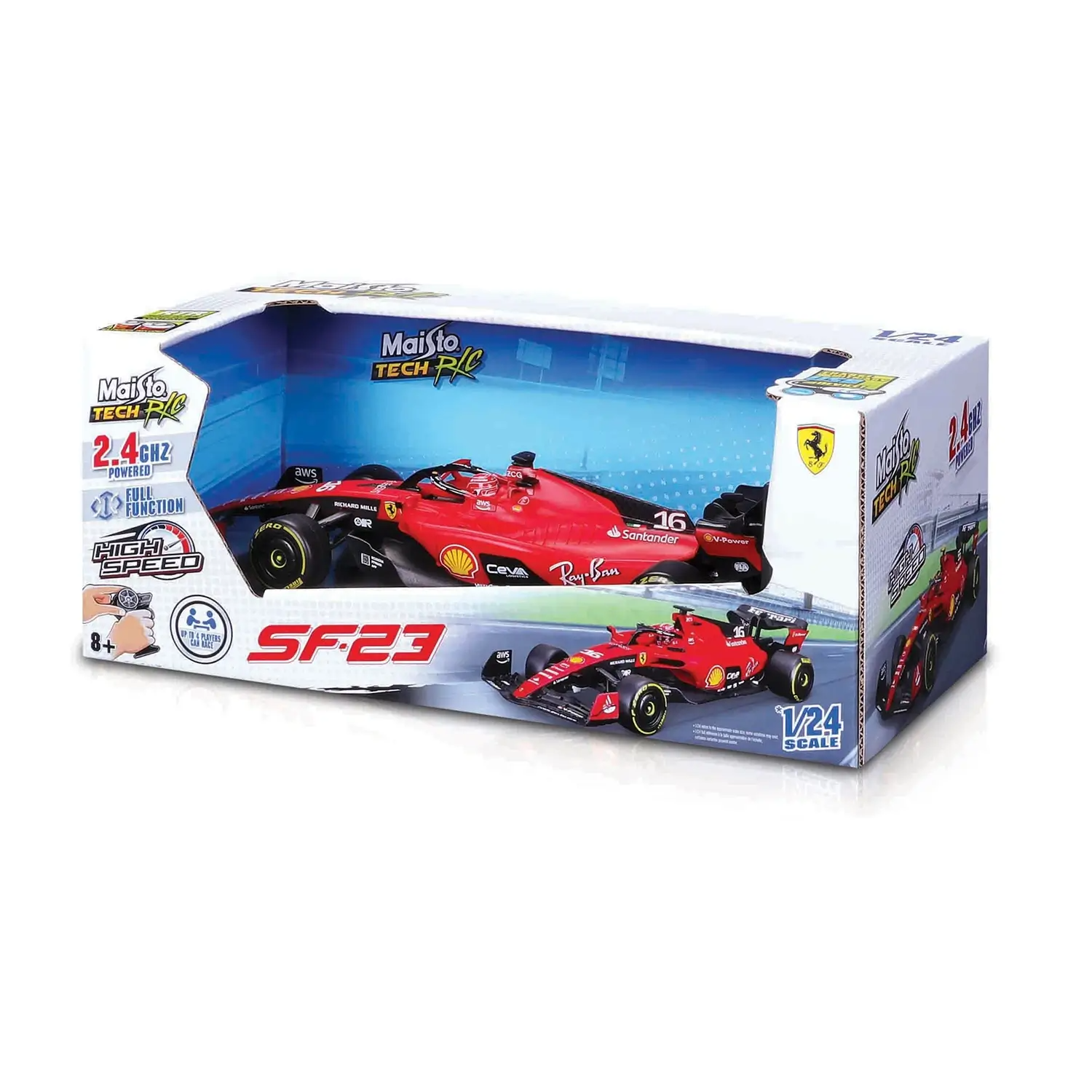 Radiostyrd Bil Premium F1 Ferrari Sf90 2023 Season Leclerc 2.4Ghz  1:24