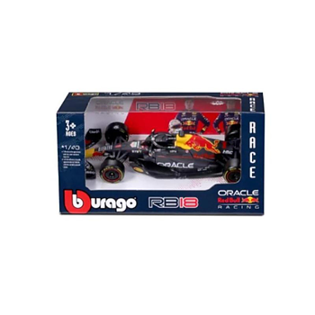 Leksaksbil Red Bull Toy Tyre Changing Racing Car (2021) Verstappen Playset 1:24 F1