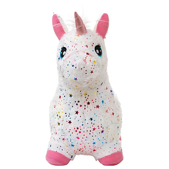 KREA Hoppdjur Plush Unicorn med white hair