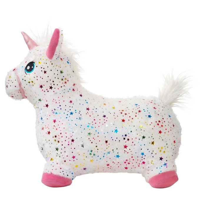 KREA Hoppdjur Plush Unicorn med white hair
