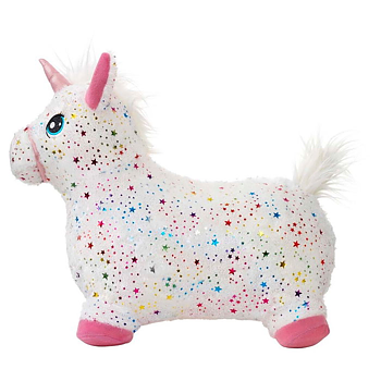 KREA Hoppdjur Plush Unicorn med white hair