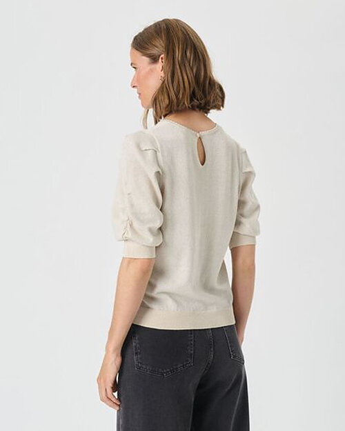 Topp Varaia guldglittrig beige - 2