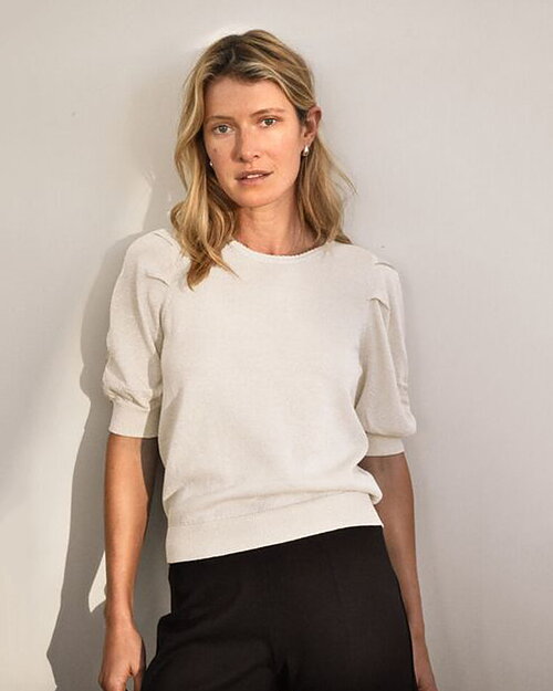 Topp Varaia guldglittrig beige - 7