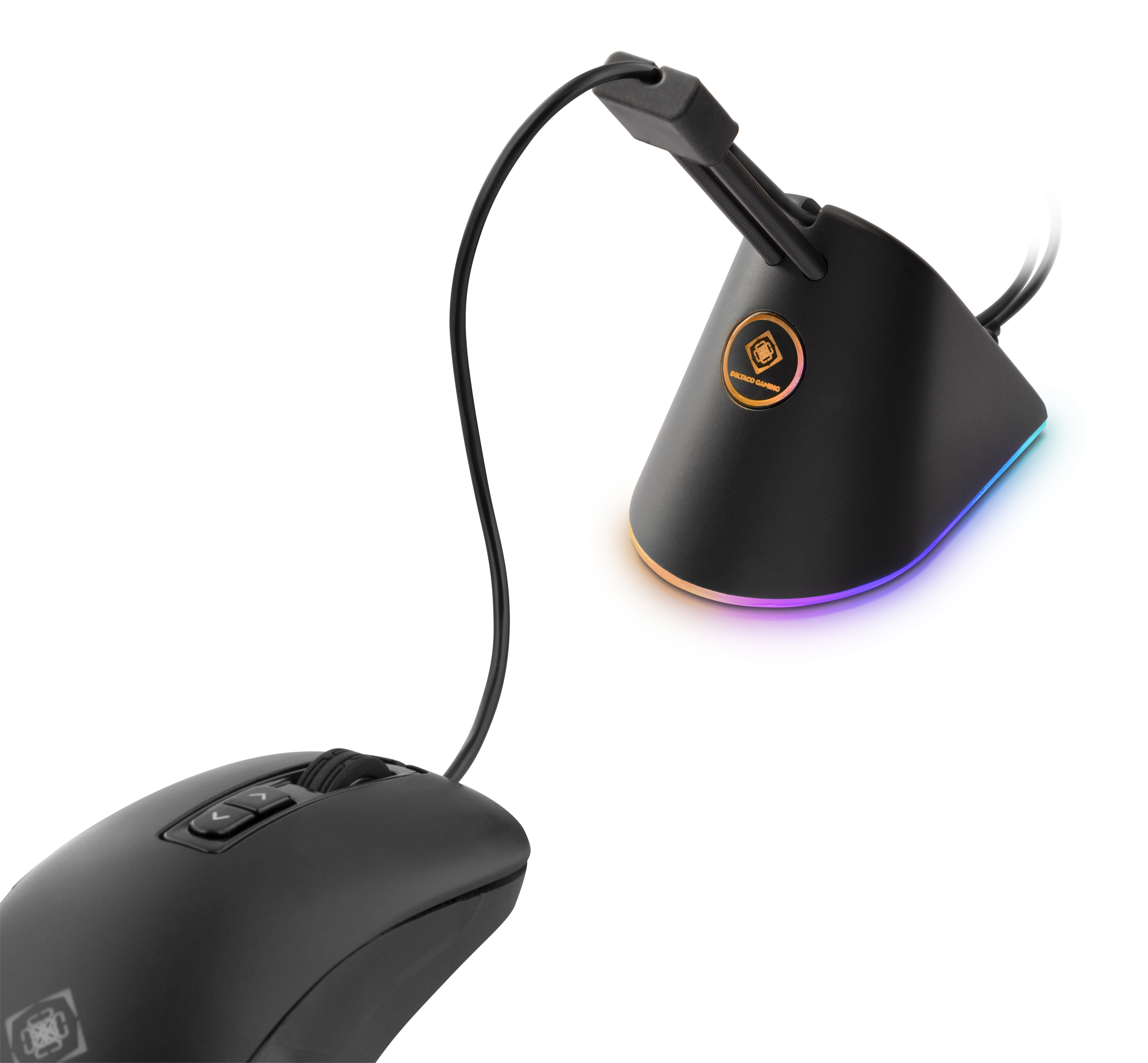Deltaco Gaming Mouse Bungee, svart/RGB - 3