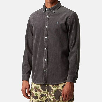 Carhartt WIP - Madison Cord Long Sleeve Shirt Graphite