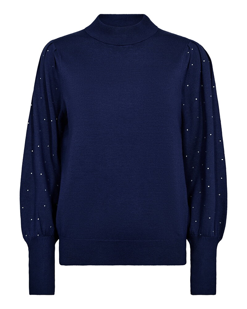 Jumper Dotka strass på ärm kornblå