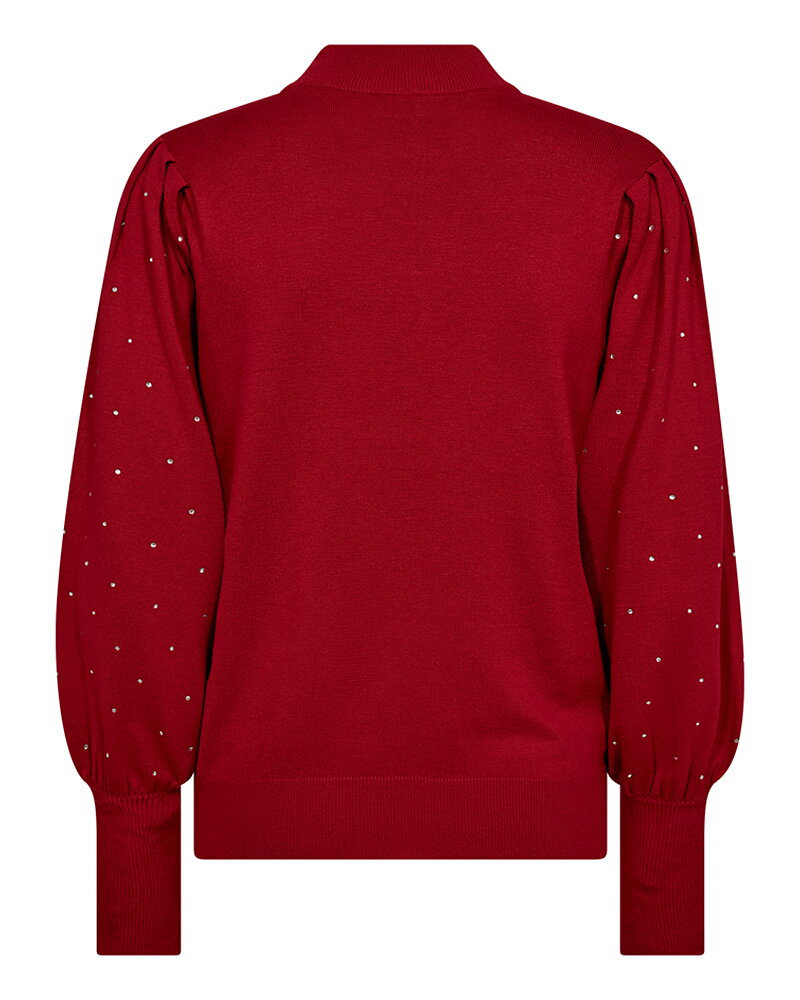 Jumper Dotka strass på ärm röd