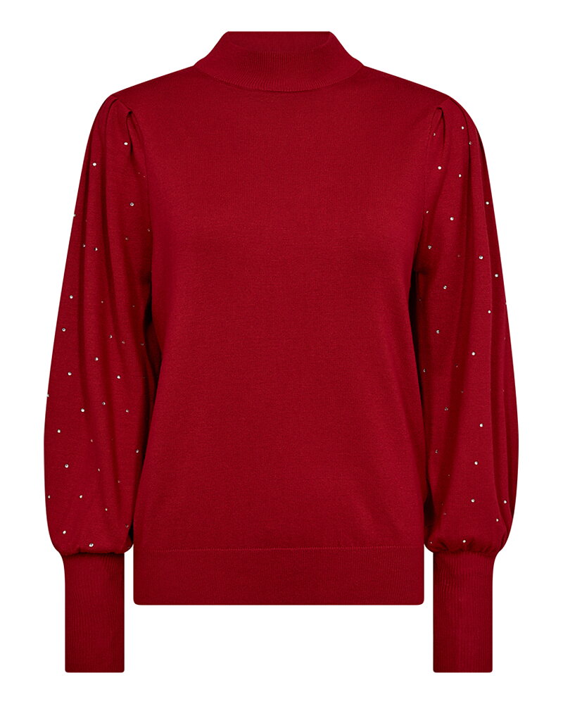 Jumper Dotka strass på ärm röd