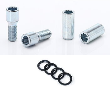 Tillbehör TORX | Vid köp av 4 st fälgar | 20 st torx bult/mutter | 4 st Navring