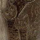 Ester Wallin (1970) Brown Wall Plaque with Owls Motif 33 cm