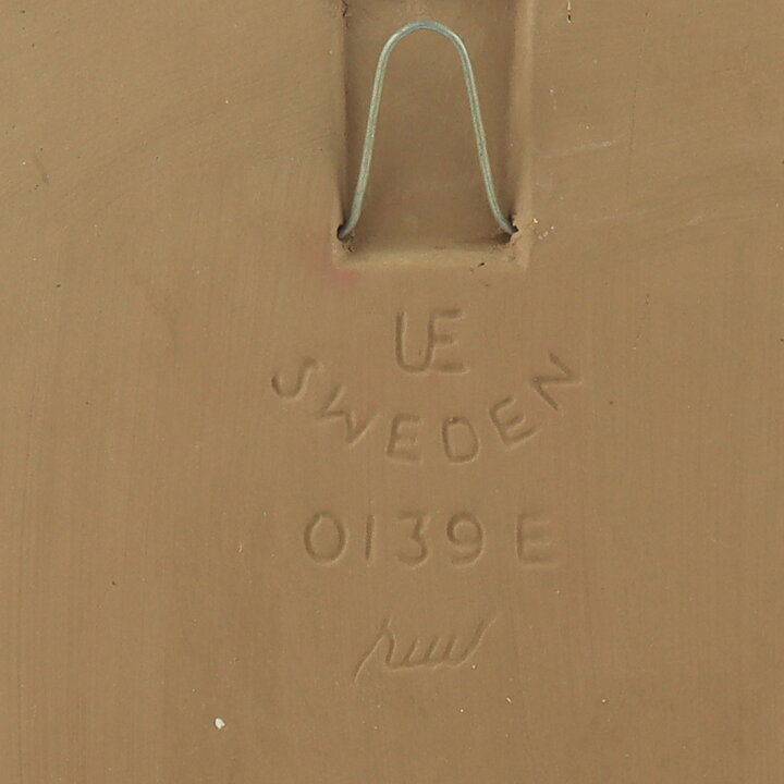 Ester Wallin (1970) Brown Wall Plaque with Owls Motif 33 cm