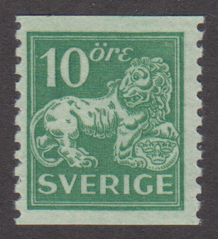 F 144Abz, 10 öre Stående lejon **