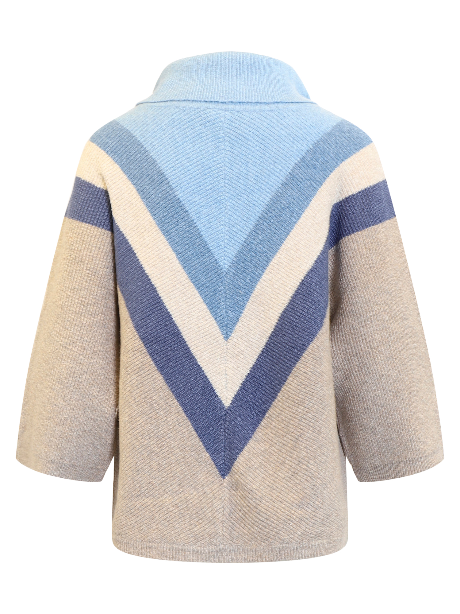 Pullover - Blue/Beige - Signature - 3