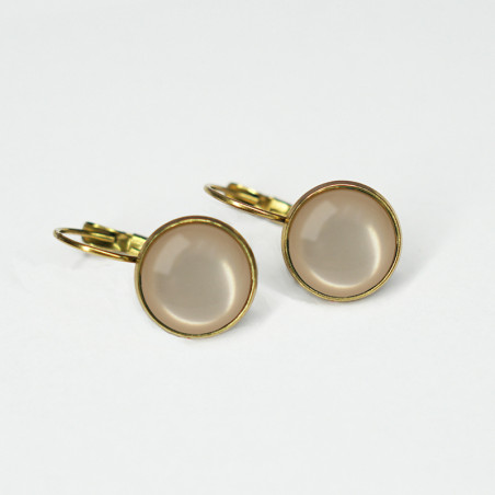 Dots Pale Peach gold pleated